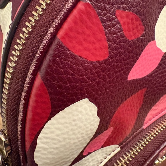 Kate Spade Burgundy and Cream Floral Backpack - Picture 4 of 13
